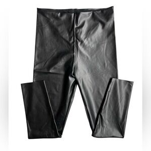 Joie Black faux high waisted Leather Leggings